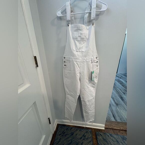 Judy Blue Pants - Judy Blue Classic White Denim Overalls